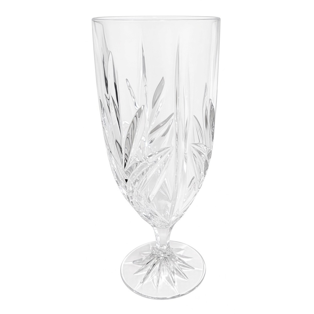 Vintage Godinger Milano Crystal Iced Tea / Water Goblets, 7.75", 14 Oz, Set of 4